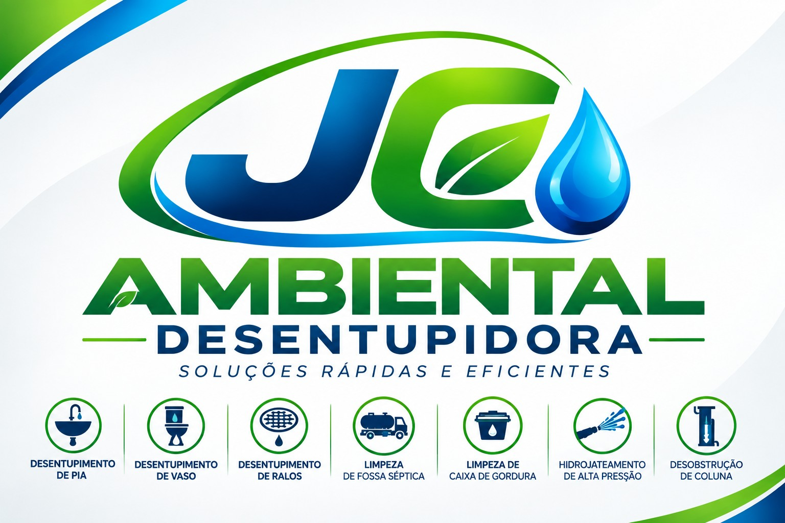 Identidade visual da JC Ambiental Desentupidora